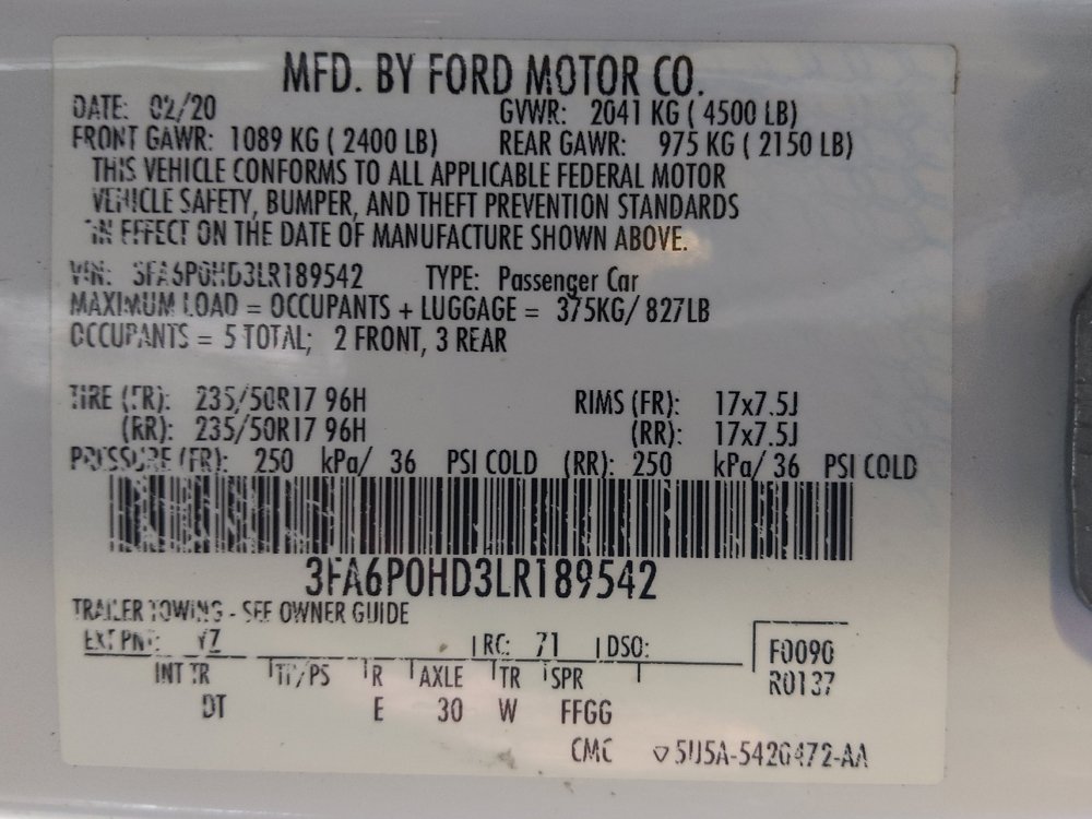 Used 2020 Ford Fusion SE FWD image 33