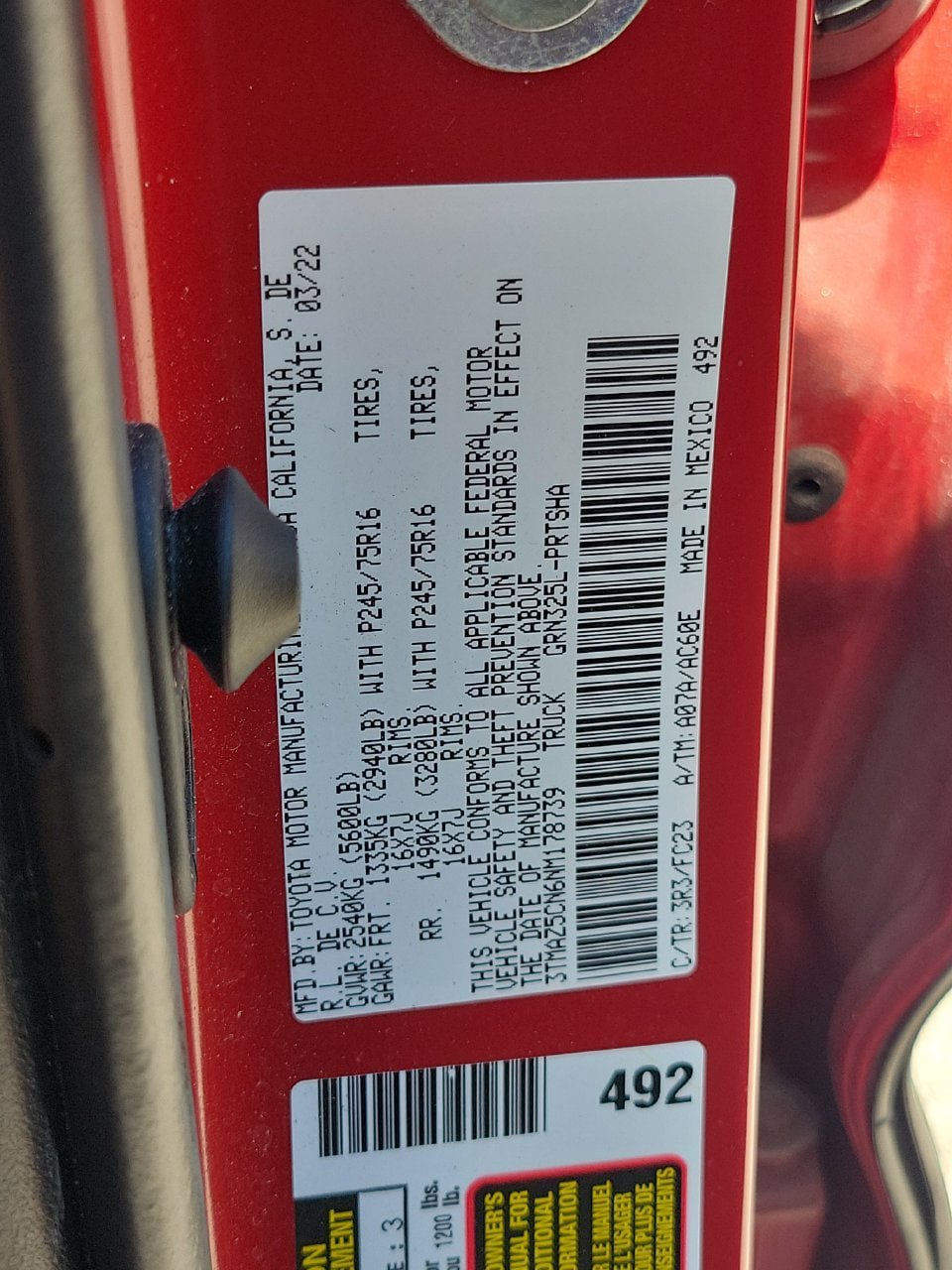 Used 2022 Toyota Tacoma SR5 w/ Technology Package RWD image 29