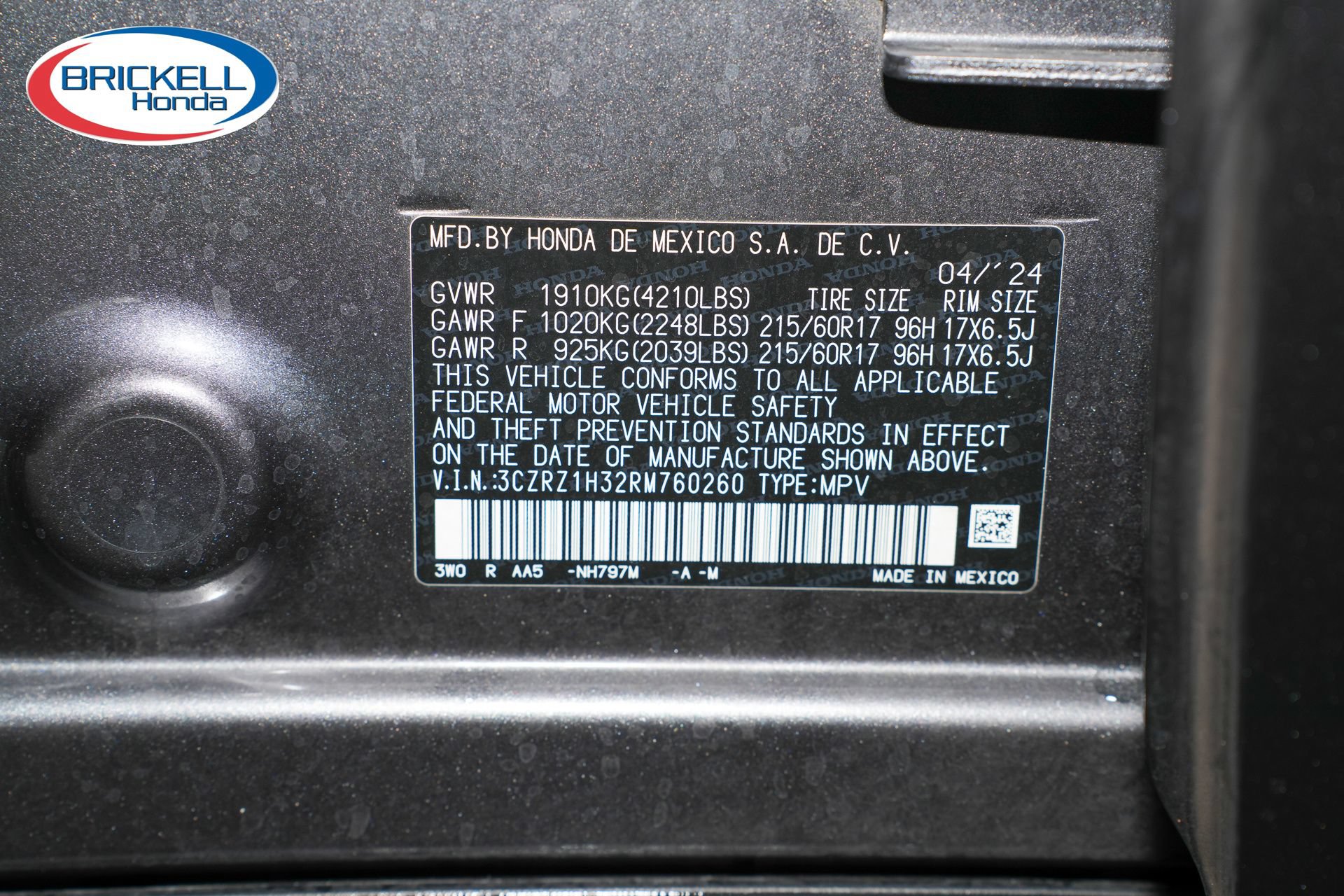 Certified 2024 Honda HR-V LX image 40