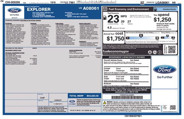 Used 2020 Ford Explorer Limited w/ Class III Trailer Tow Package AWD/4WD image 11