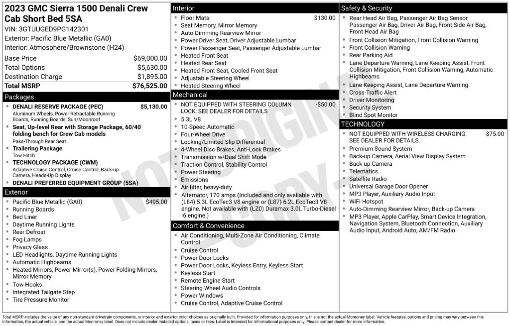 Used 2023 GMC Sierra 1500 Denali w/ Denali Reserve Package AWD/4WD image 40