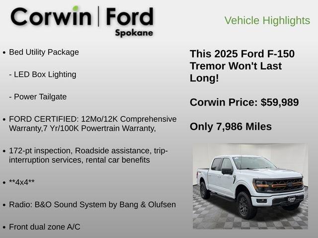 Used 2025 Ford F150 Tremor w/ Bed Utility Package image 12