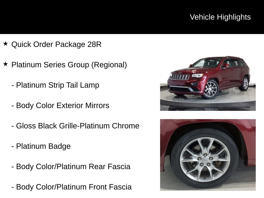 Used 2016 Jeep Grand Cherokee Summit w/ Platinum Series Group AWD/4WD image 7