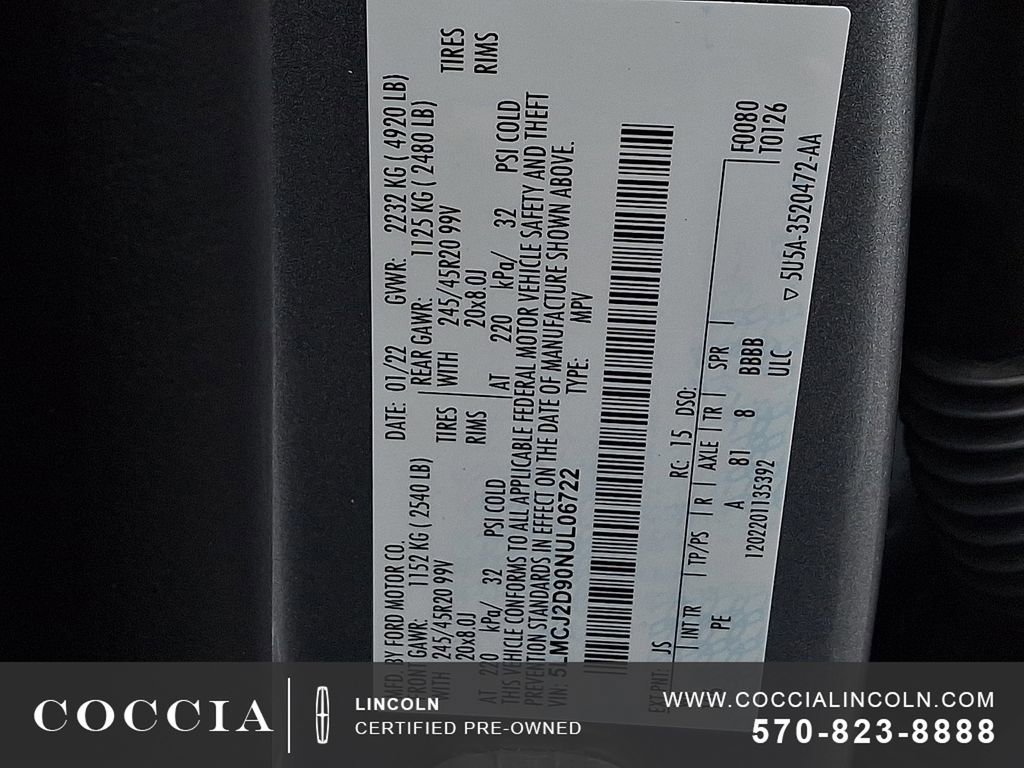 Used 2022 Lincoln Corsair Reserve w/ Elements Package image 26