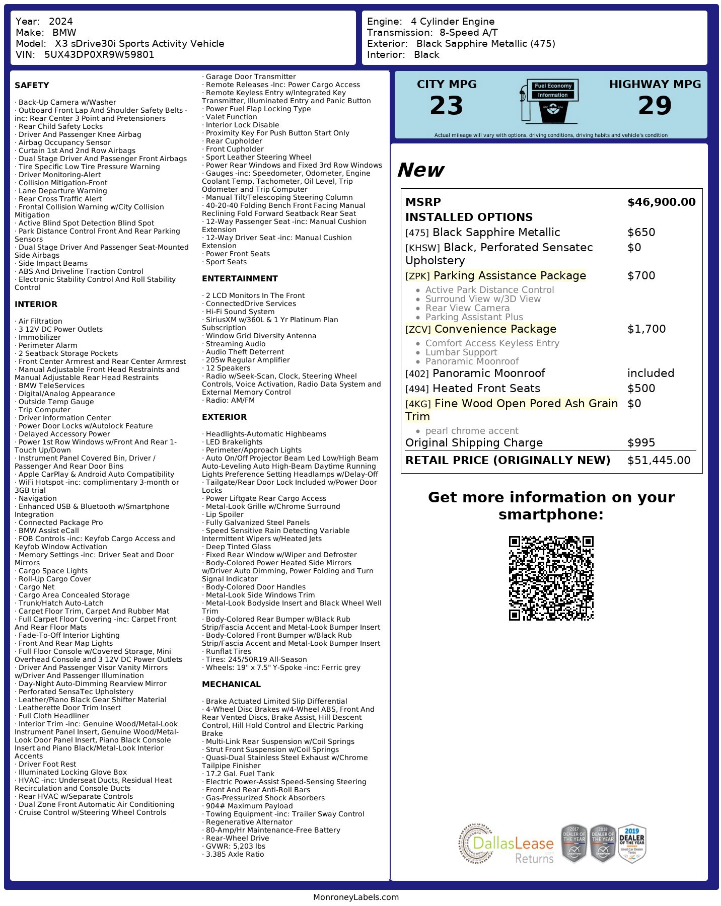 Used 2024 BMW X3 sDrive30i w/ Convenience Package image 3