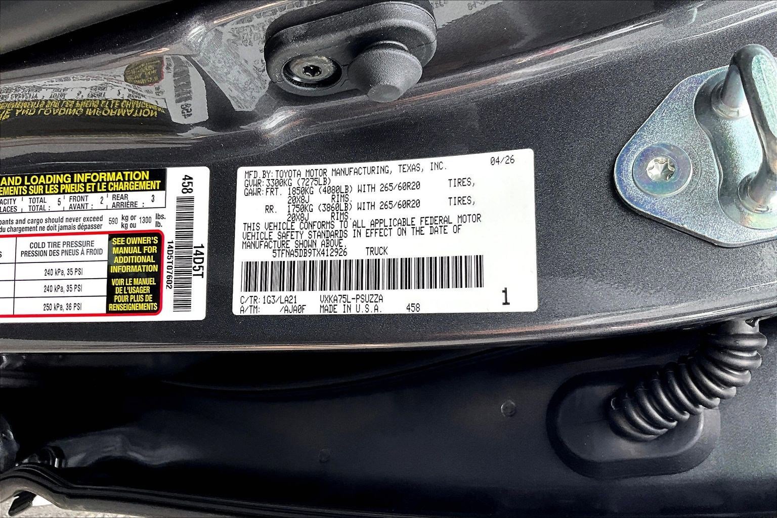 New 2026 Toyota Tundra Platinum AWD/4WD image 21