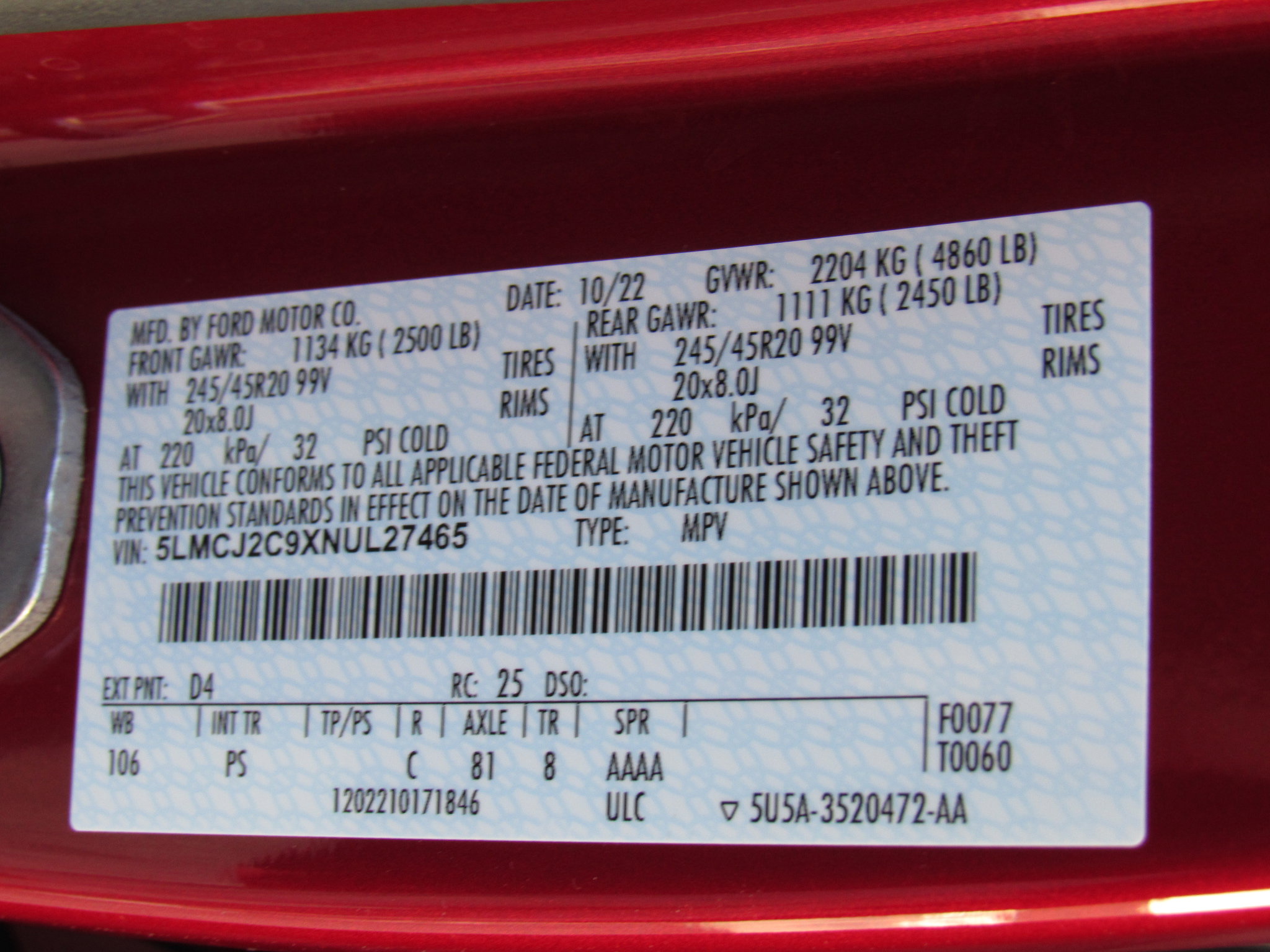 Used 2022 Lincoln Corsair Reserve w/ Equipment Group 201A image 15