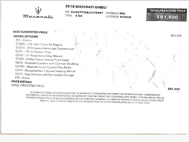 Used 2018 Maserati Ghibli S Q4 image 2