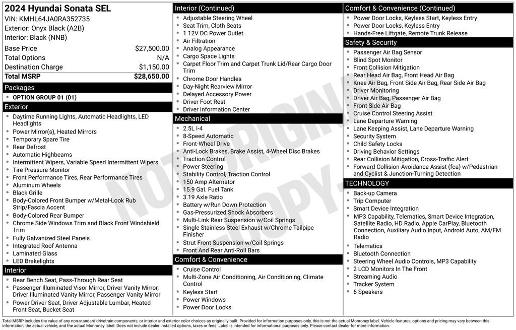 Used 2024 Hyundai Sonata SEL FWD image 49