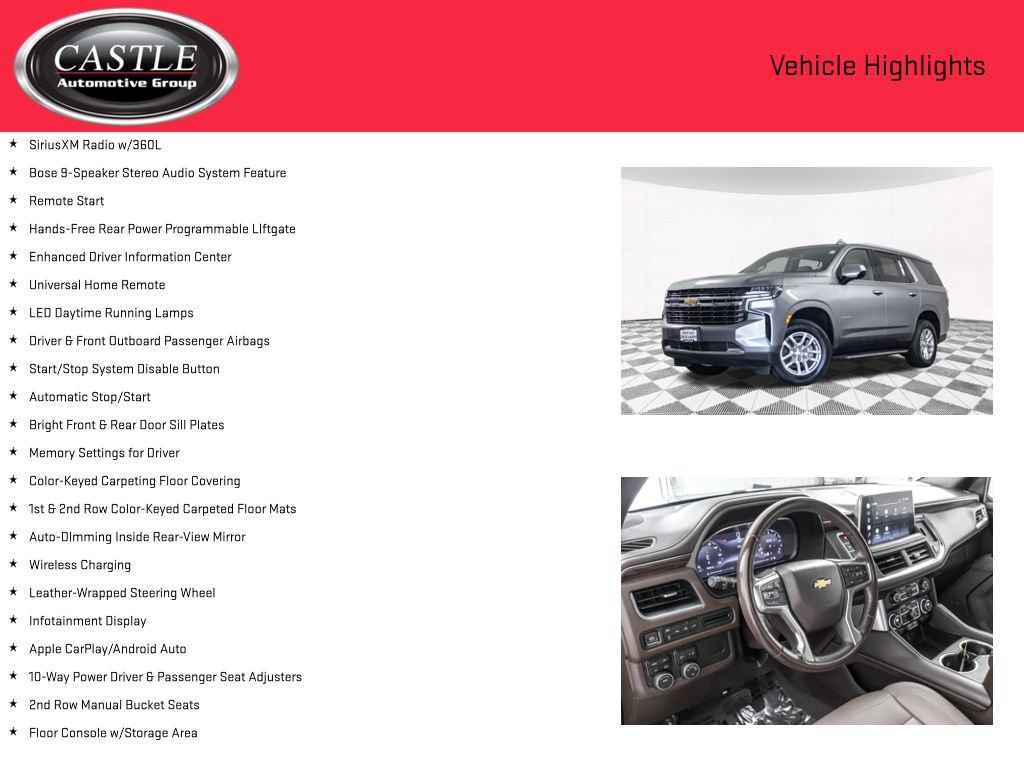 Certified 2022 Chevrolet Tahoe LT AWD/4WD image 8