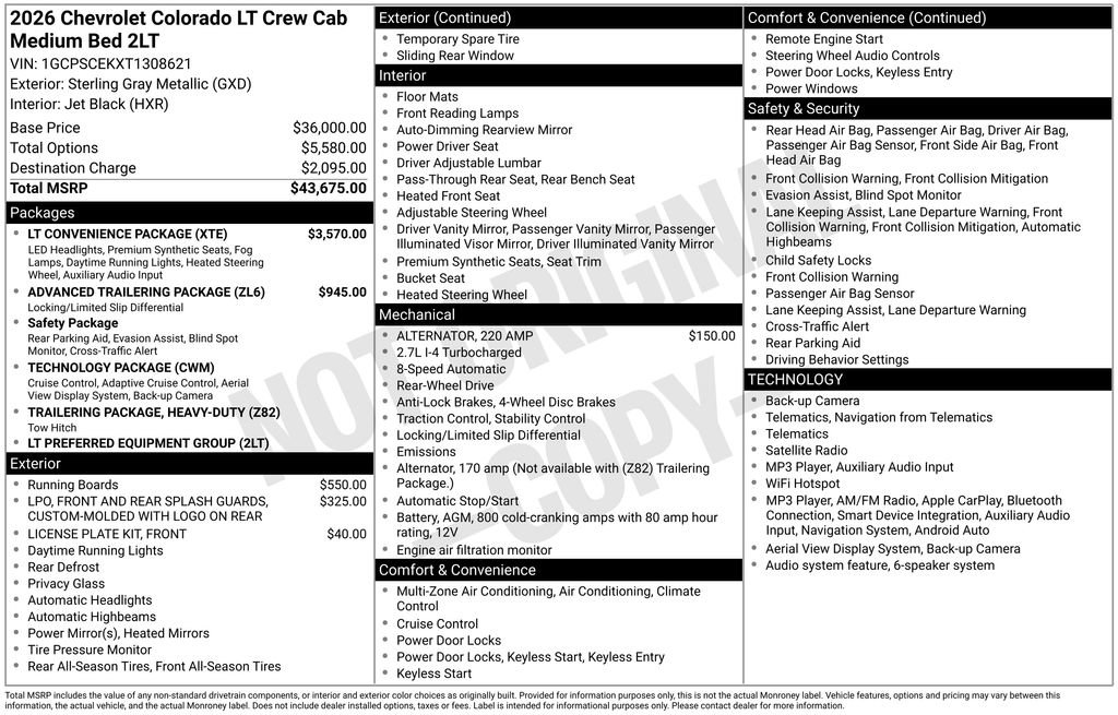 New 2026 Chevrolet Colorado LT w/ LT Convenience Package RWD image 27
