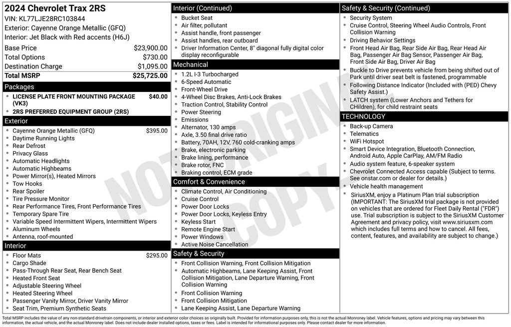 Certified 2024 Chevrolet Trax RS FWD image 40