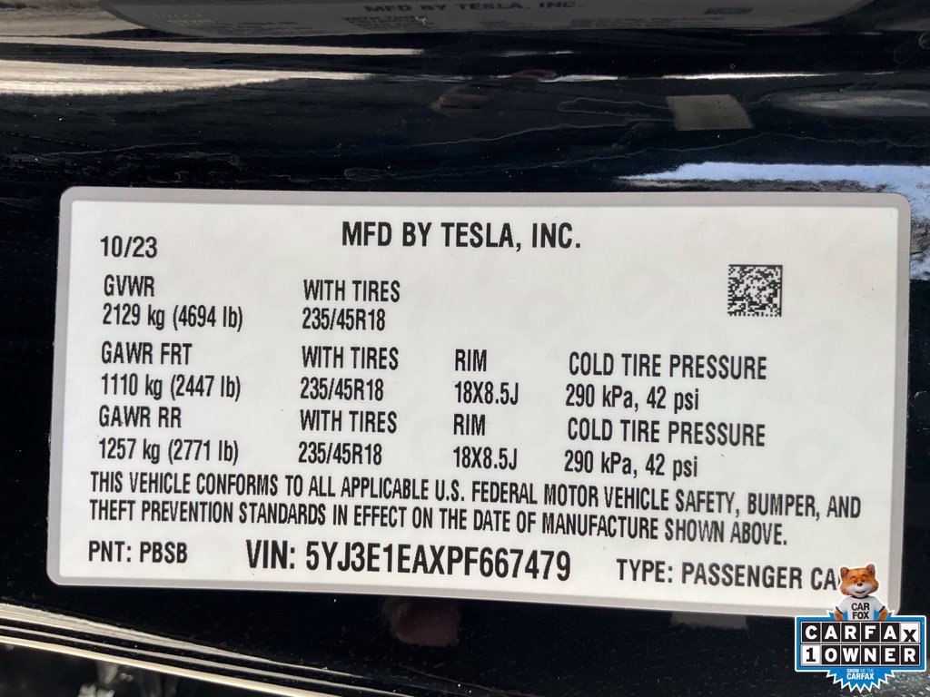 Used 2023 Tesla Model 3 Standard Range RWD image 21