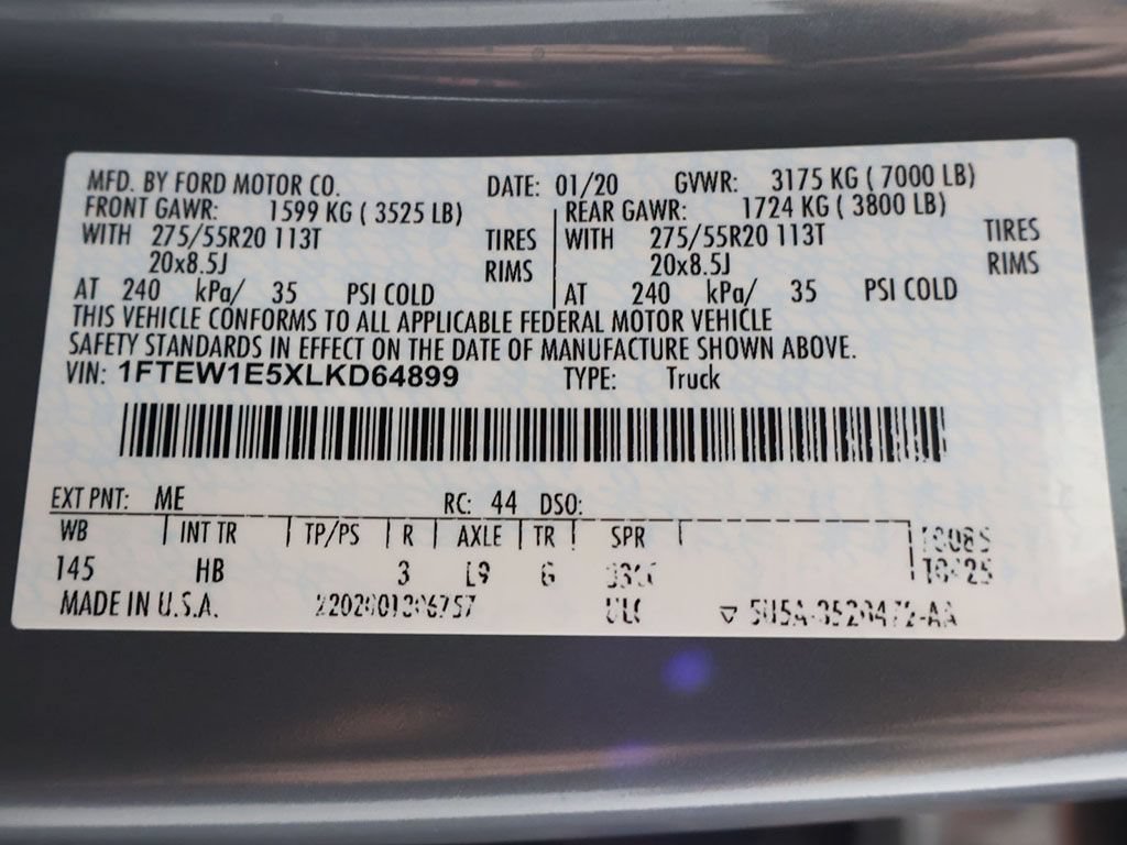 Used 2020 Ford F150 Lariat w/ Equipment Group 502A Luxury AWD/4WD image 58