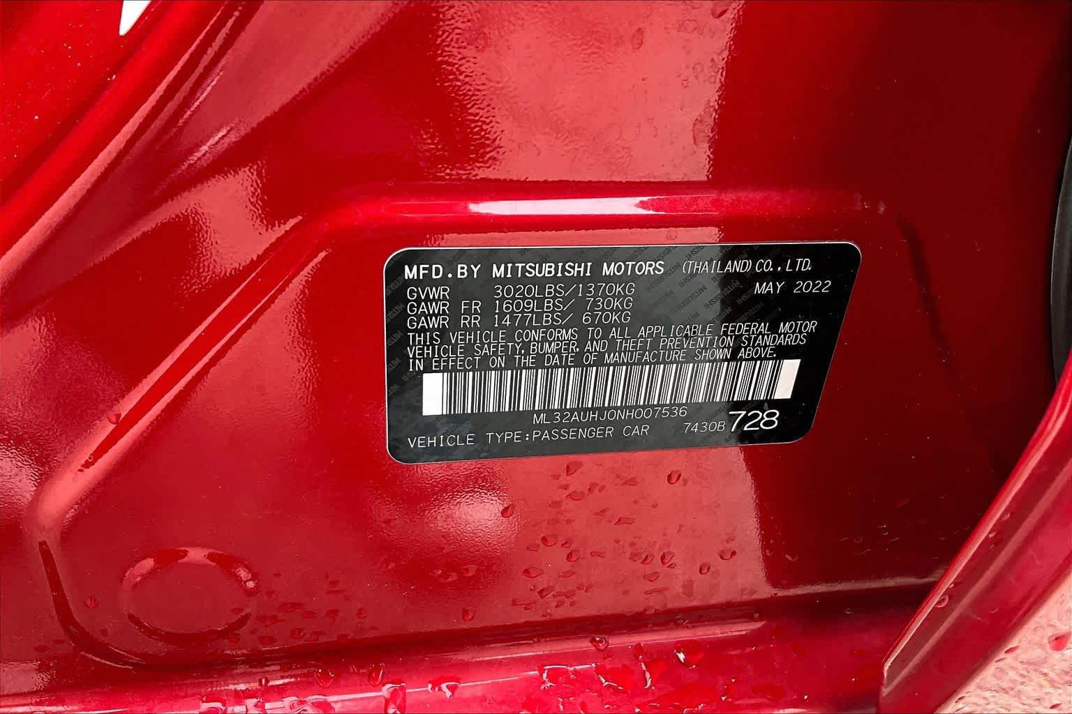 Used 2022 Mitsubishi Mirage LE FWD image 37