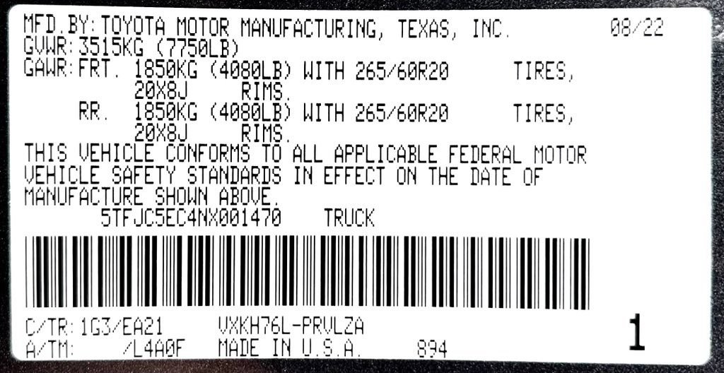 Certified 2022 Toyota Tundra Limited AWD/4WD image 24