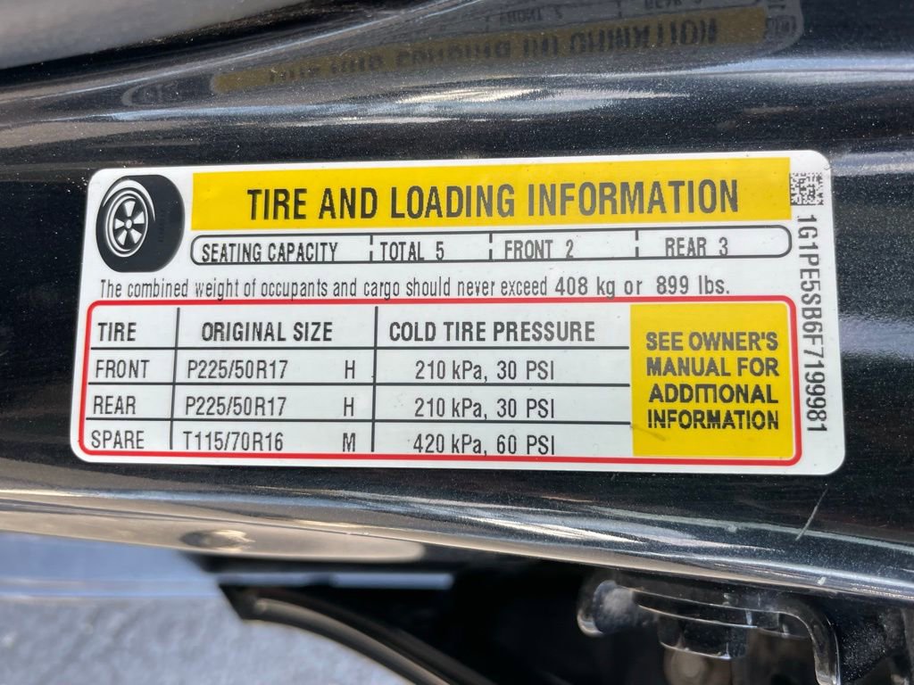 Used 2015 Chevrolet Cruze LT w/ Sun, Sound and Sport Package image 43