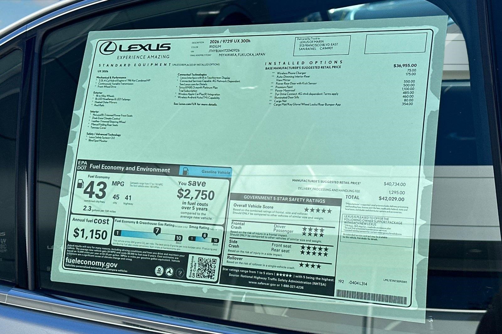 New 2026 Lexus UX 300h FWD image 29