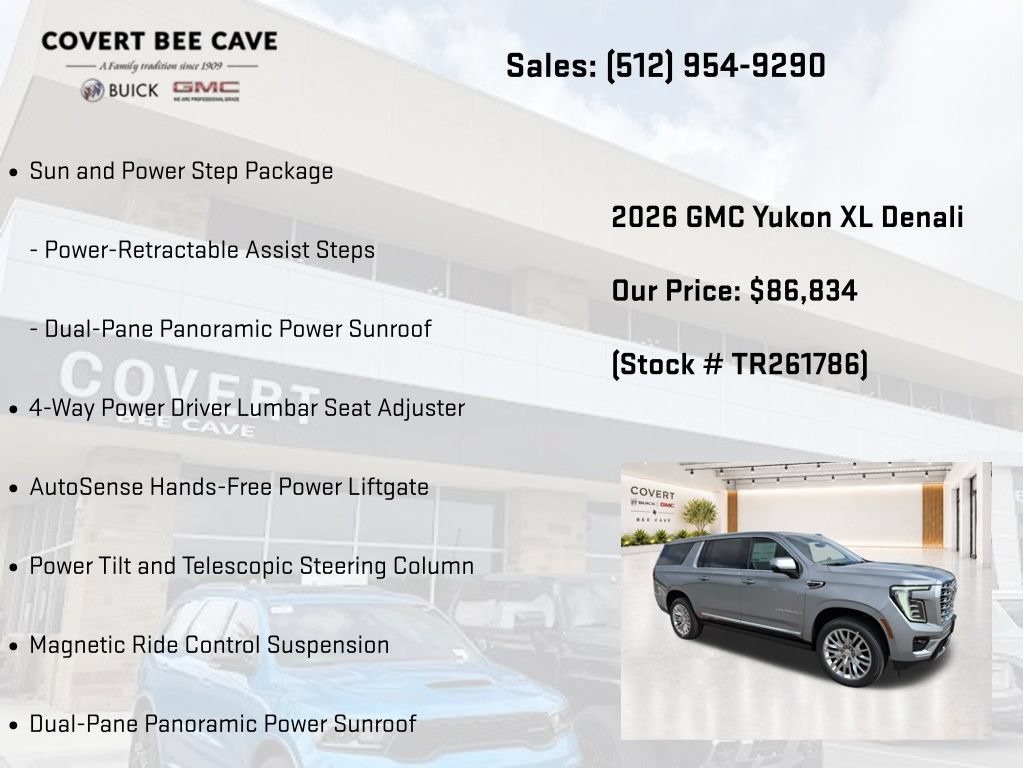 New 2026 GMC Yukon XL Denali w/ Sun & Power Step Package AWD/4WD image 19