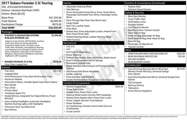 Used 2017 Subaru Forester 2.5i Touring image 10
