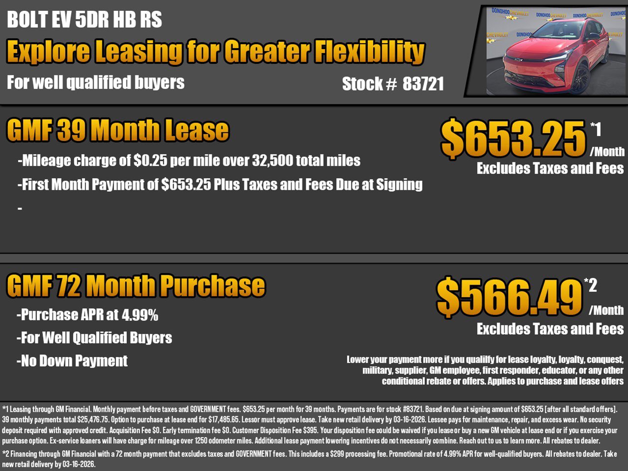 New 2027 Chevrolet Bolt RS w/ Technology Package image 2