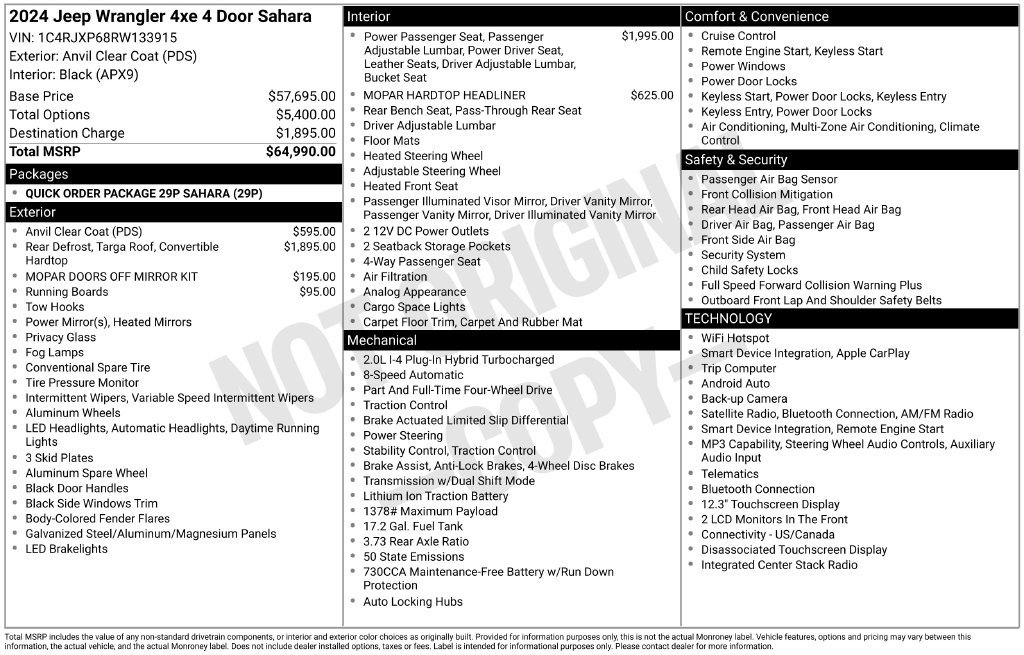Used 2024 Jeep Wrangler Unlimited Sahara AWD/4WD image 30