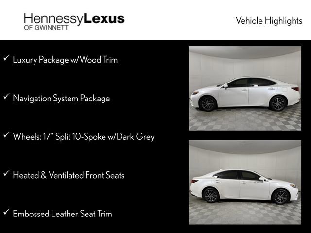 Used 2018 Lexus ES 350 350 w/ Luxury Package w/Wood Trim image 11