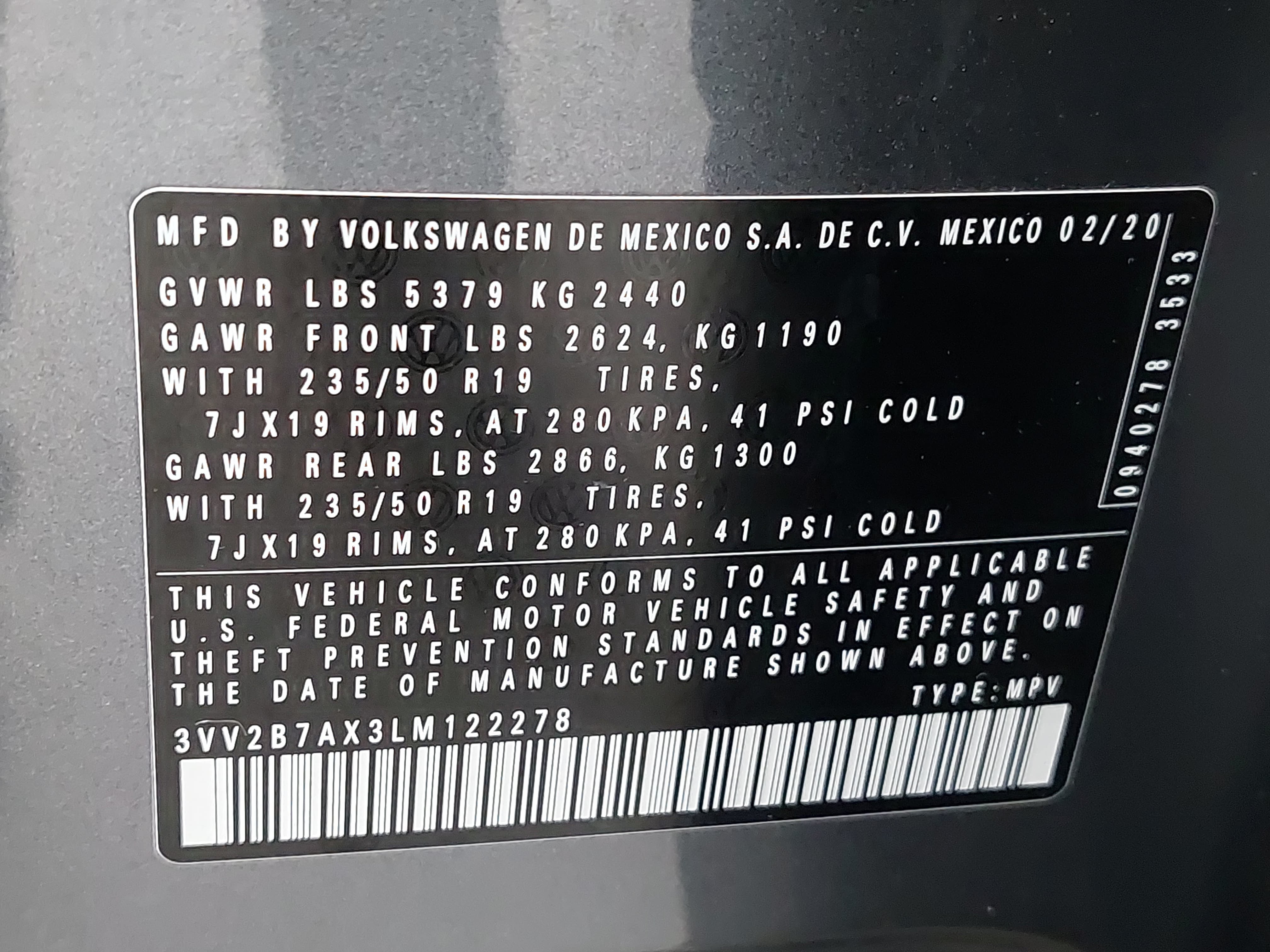 Used 2020 Volkswagen Tiguan SEL w/ 3rd Row Seat Package AWD/4WD image 40
