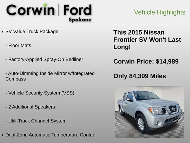 Used 2015 Nissan Frontier SV w/ SV Value Truck Package image 12