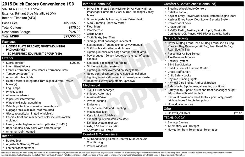 Used 2015 Buick Encore Convenience image 39
