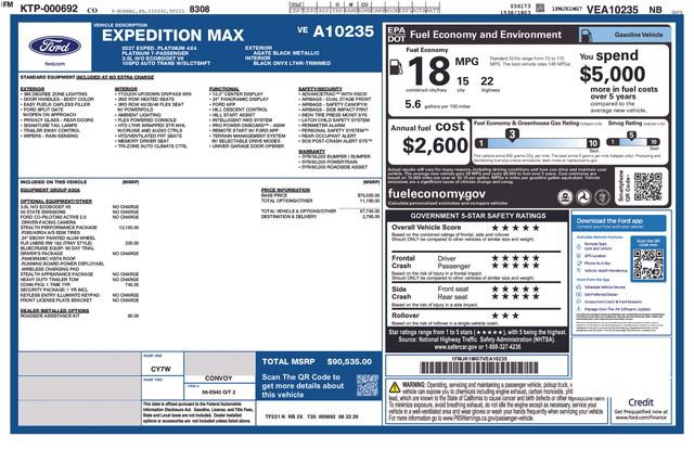 New 2027 Ford Expedition Max Platinum w/ Stealth Performance Package AWD/4WD image 34