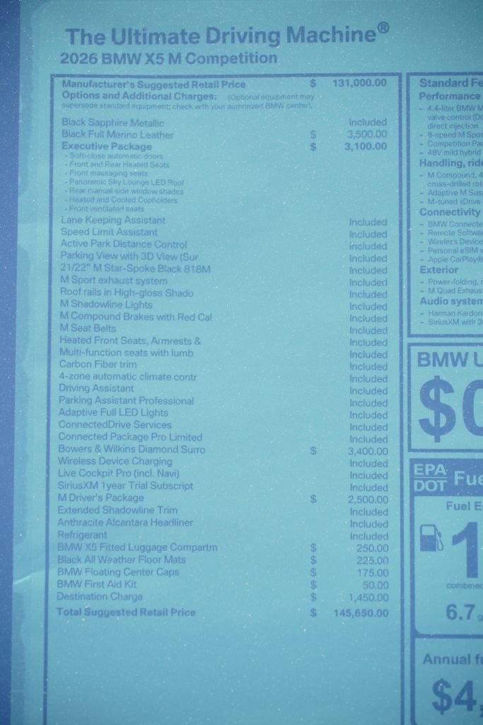 New 2026 BMW X5 M Competition w/ Executive Package AWD/4WD image 8