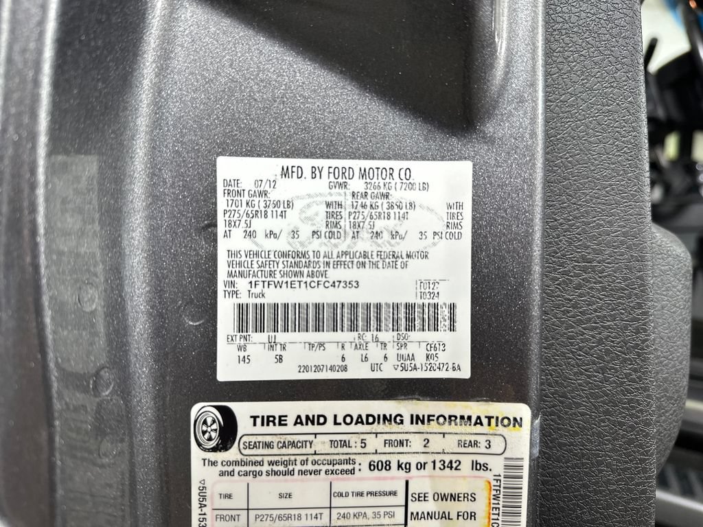 Used 2012 Ford F150 FX4 w/ FX Luxury Pkg AWD/4WD image 17