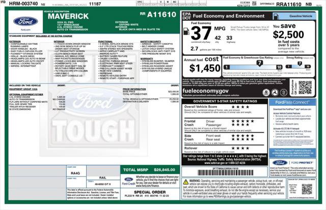 Used 2024 Ford Maverick XL FWD image 4