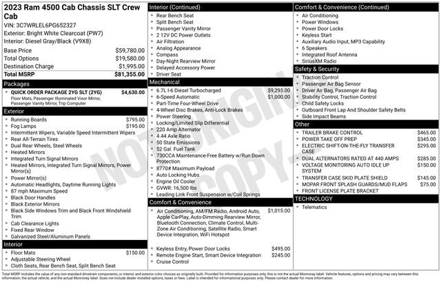 New 2023 RAM 4500 SLT w/ Quick Order Package 2YG SLT image 4