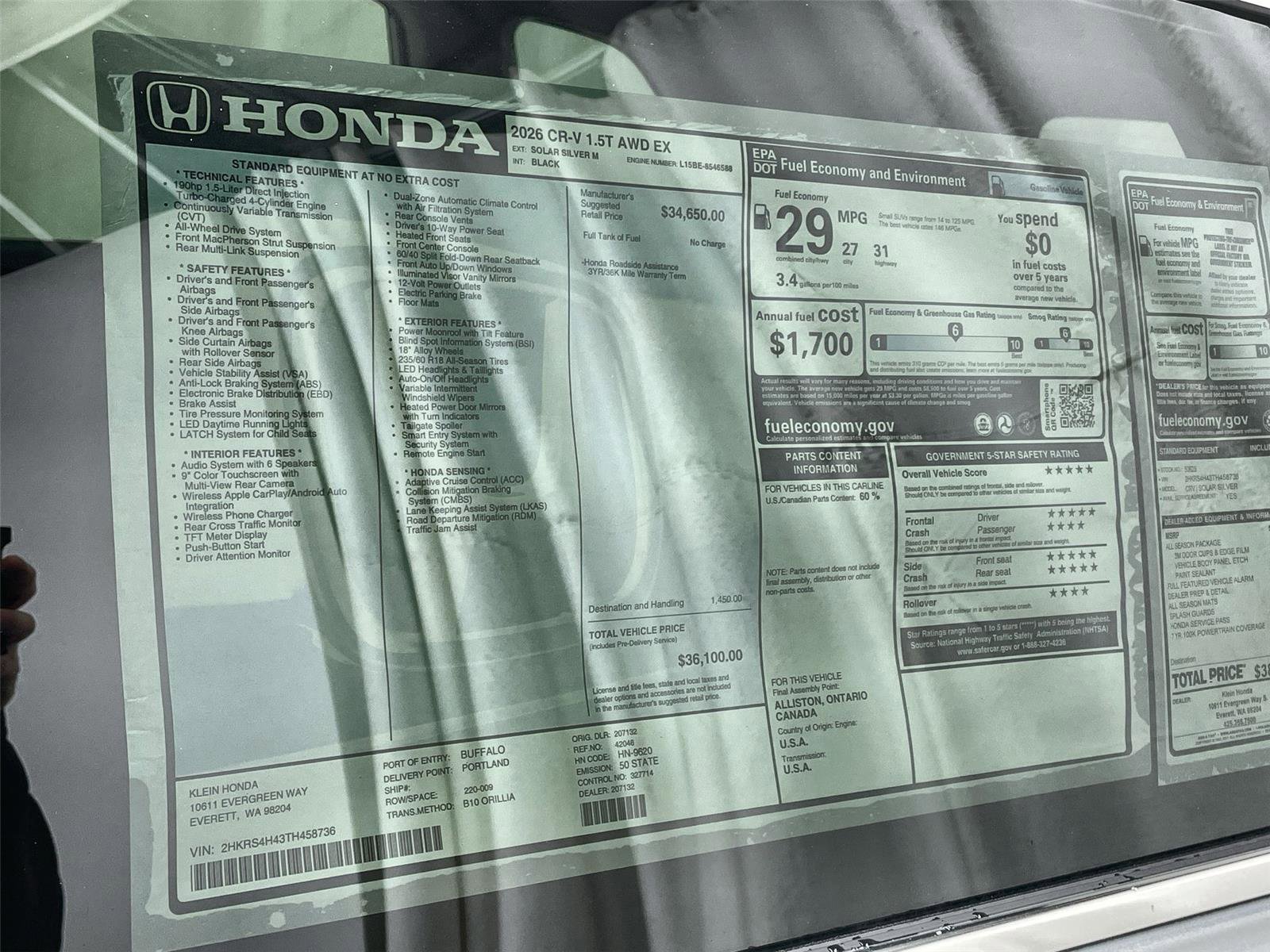 New 2026 Honda CR-V EX image 32