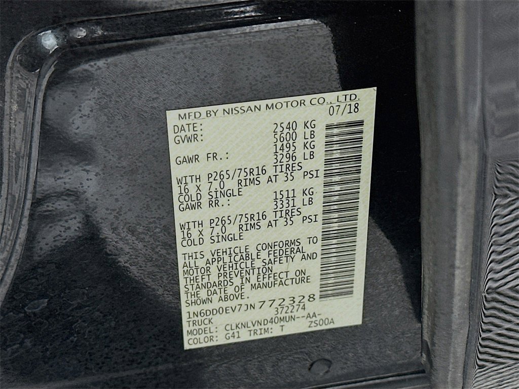 Used 2018 Nissan Frontier PRO-4X w/ Pro-4x Luxury Package image 35