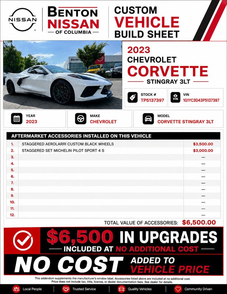 Used 2023 Chevrolet Corvette Stingray Premium Conv w/ 3LT RWD image 2