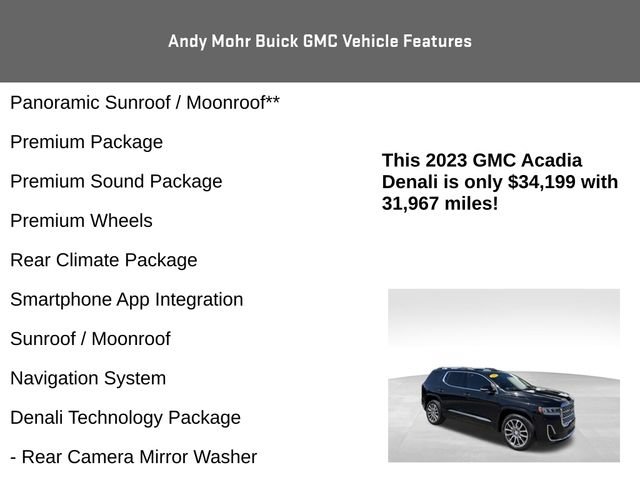 Used 2023 GMC Acadia Denali w/ Denali Ultimate Package AWD/4WD image 12