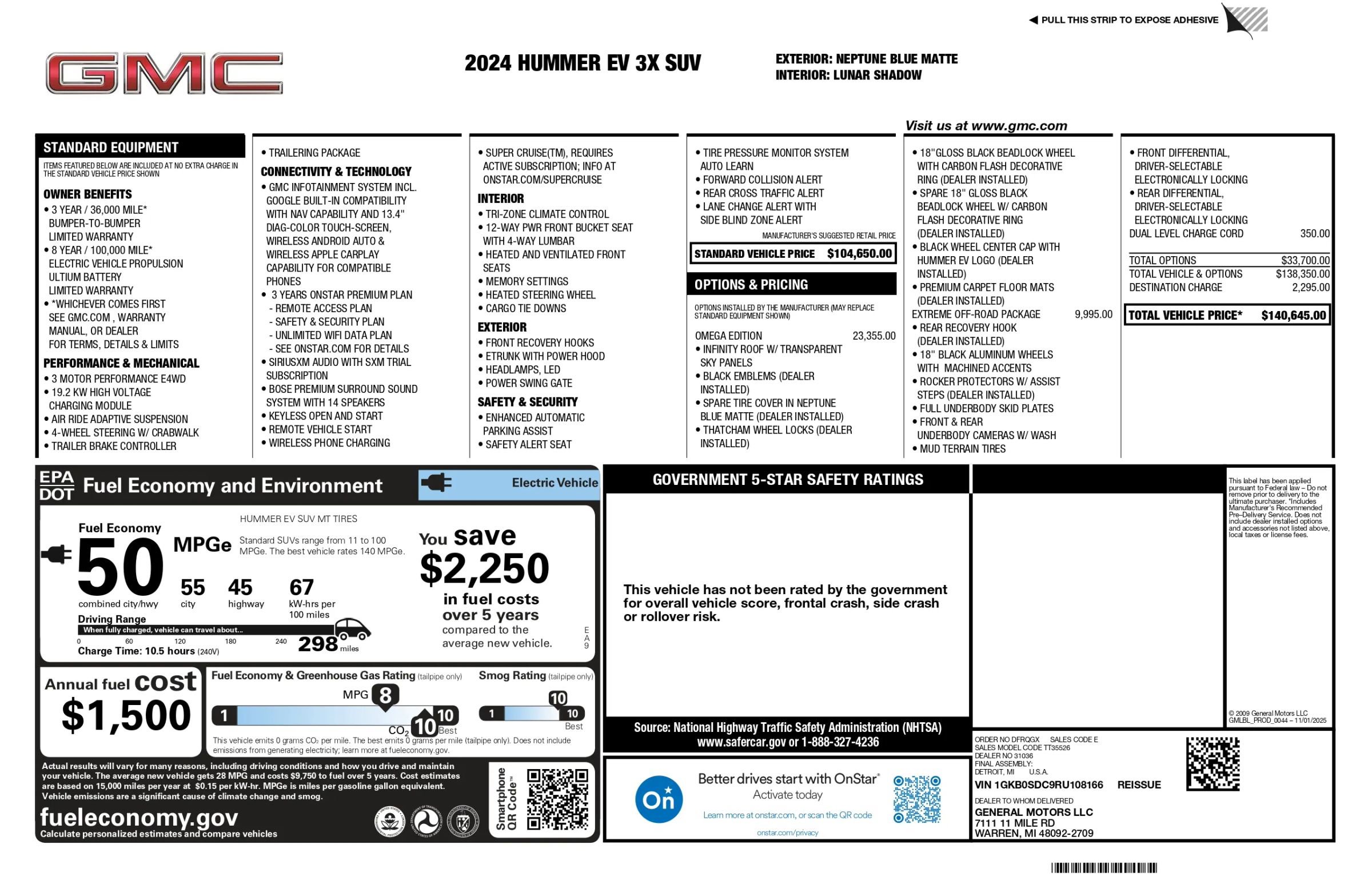Used 2024 GMC Hummer EV 3X w/ Omega Edition image 3