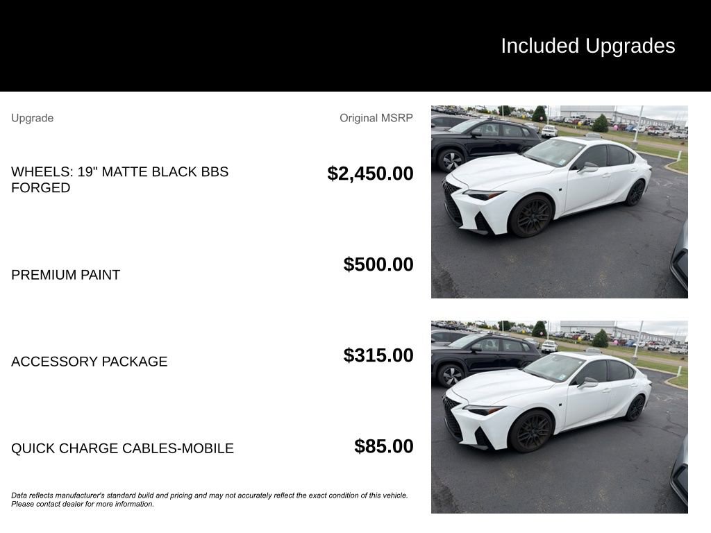 Used 2023 Lexus IS 500 w/ Accessory Package RWD image 7
