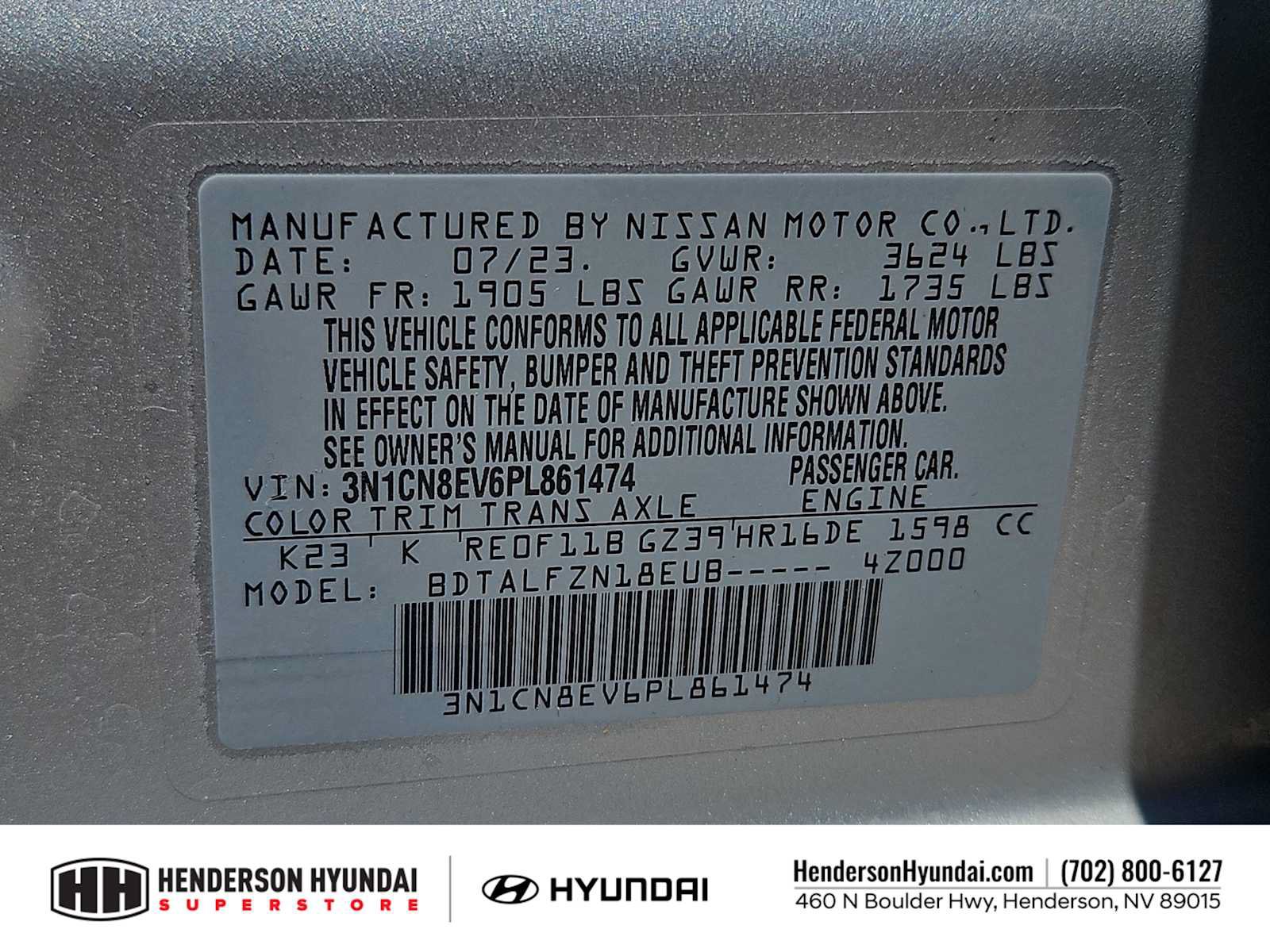 Used 2023 Nissan Versa SV FWD image 34