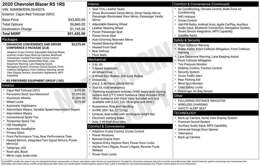 Used 2020 Chevrolet Blazer RS image 5