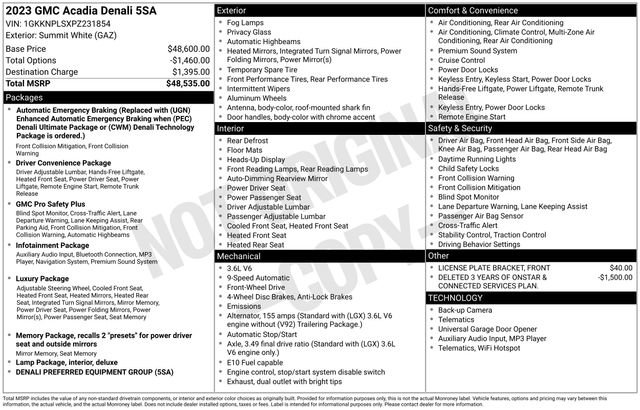 Certified 2023 GMC Acadia Denali FWD image 6