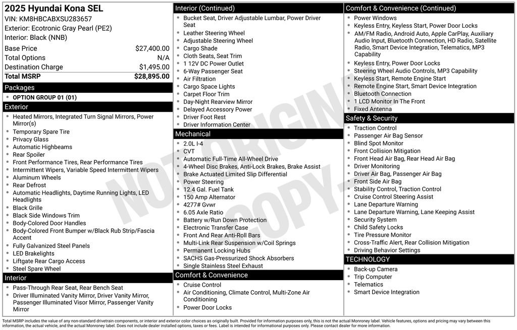 Used 2025 Hyundai Kona SEL image 15
