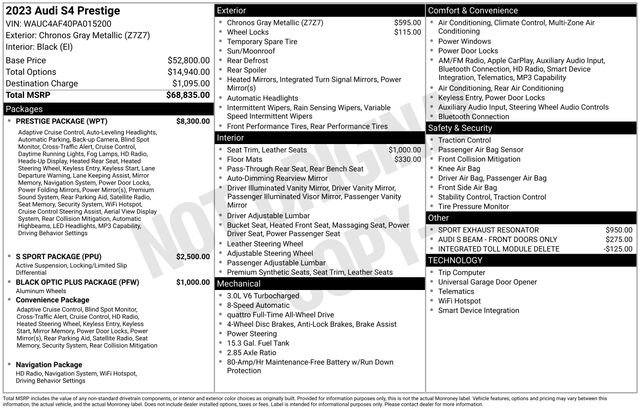 Used 2023 Audi S4 Prestige w/ Prestige Package image 4