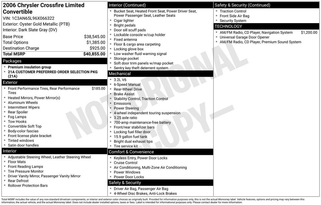 Used 2006 Chrysler Crossfire Limited image 4