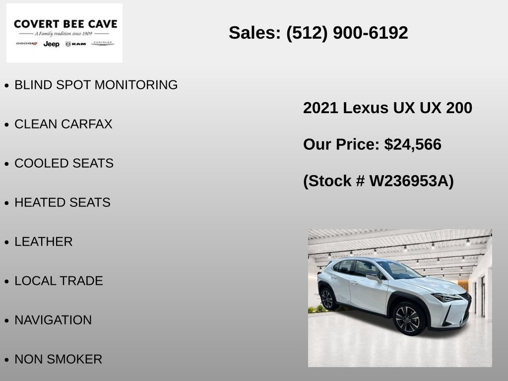 Used 2021 Lexus UX 200 w/ Accessory Package (Z2) FWD image 7