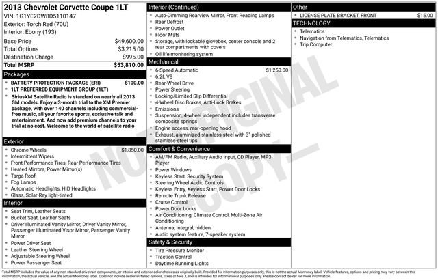 Used 2013 Chevrolet Corvette Coupe w/ Battery Protection Package image 38