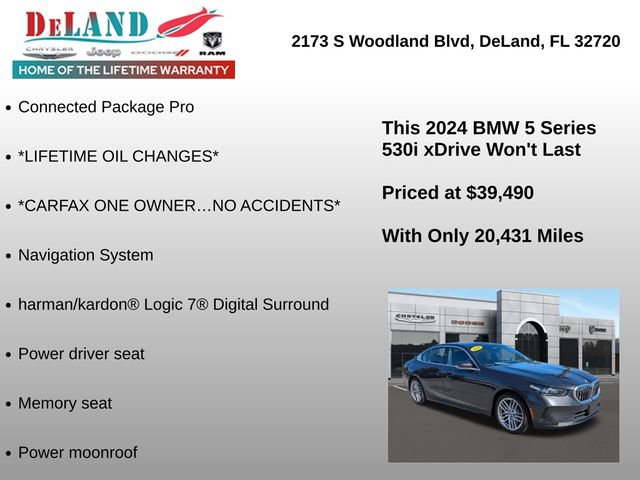 Used 2024 BMW 530i xDrive w/ Premium Package image 6